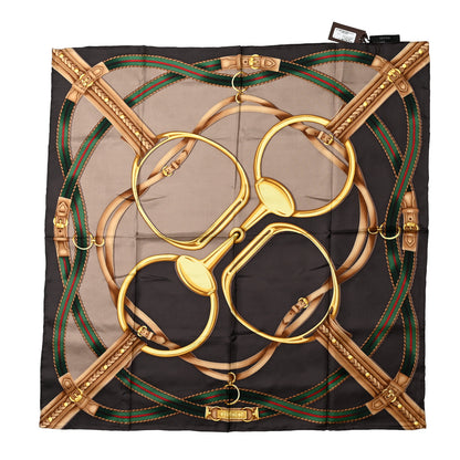 Gucci Silk Twill Horsebit Square Scarf 1 of 3
