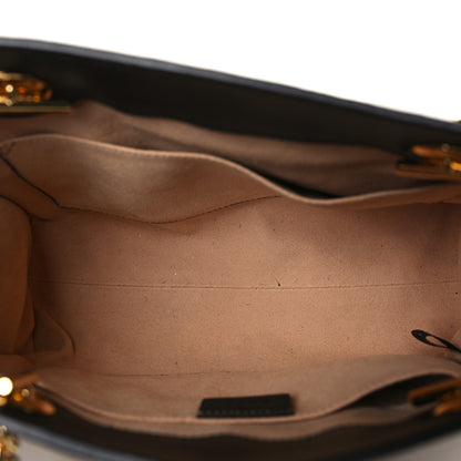 Gucci GG Supreme Monogram Bees Small Padlock Tote Beige Oro Black 5 of 10