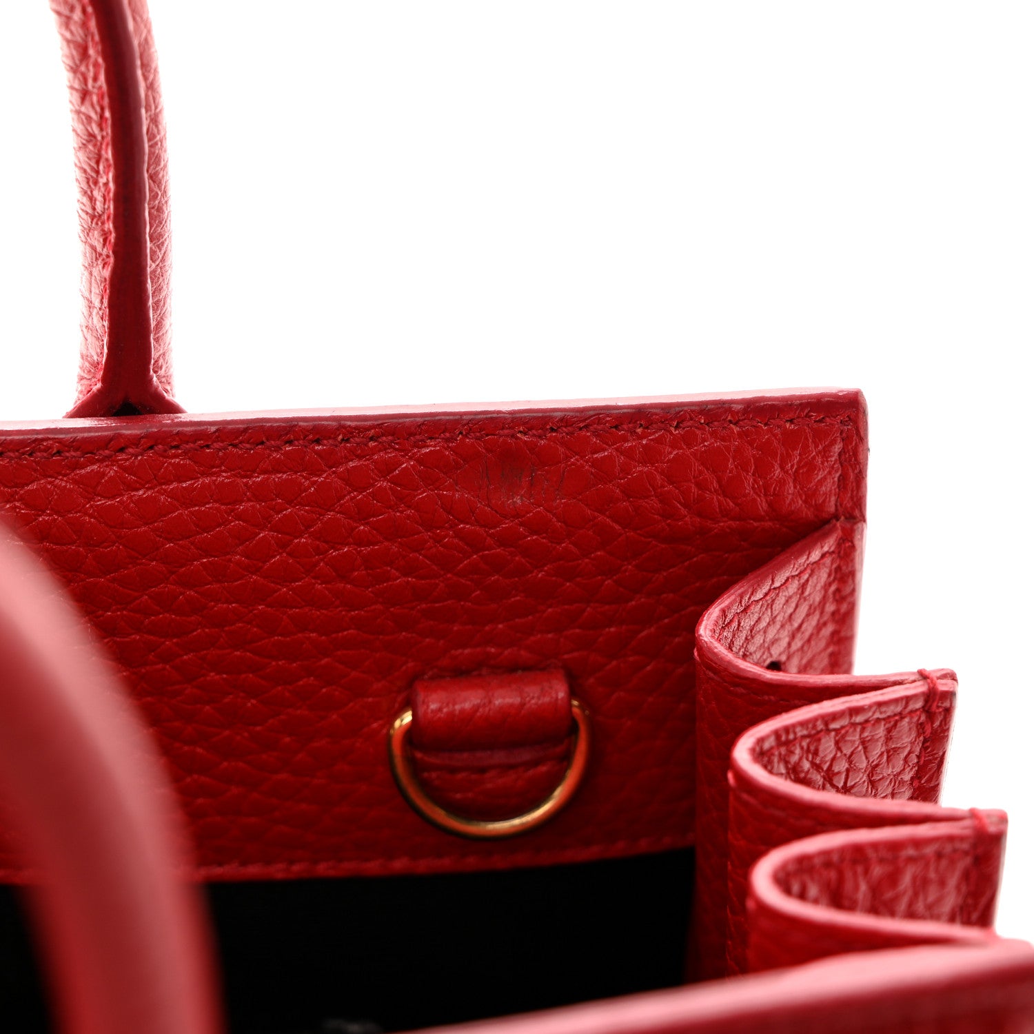 Saint Laurent Grained Calfskin Nano Sac De Jour Lipstick Red 10 of 11