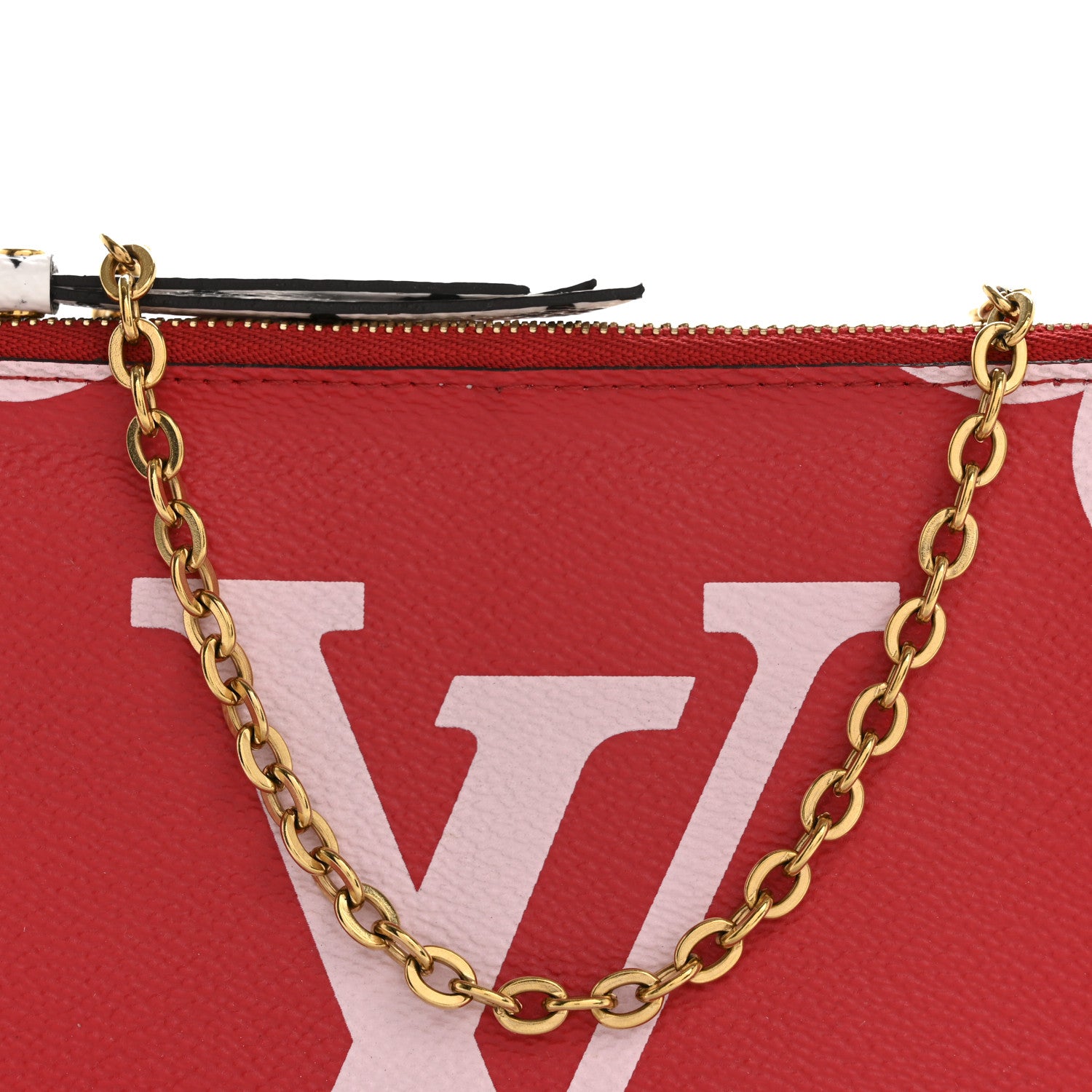 Louis Vuitton Monogram Giant Double Zip Pochette Rouge 1747195