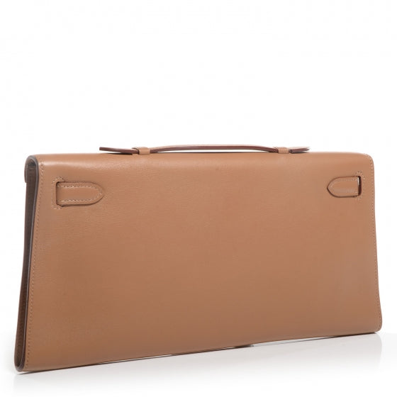 Hermes Swift Kelly Longue Pochette Clutch Biscuit 3 of 8