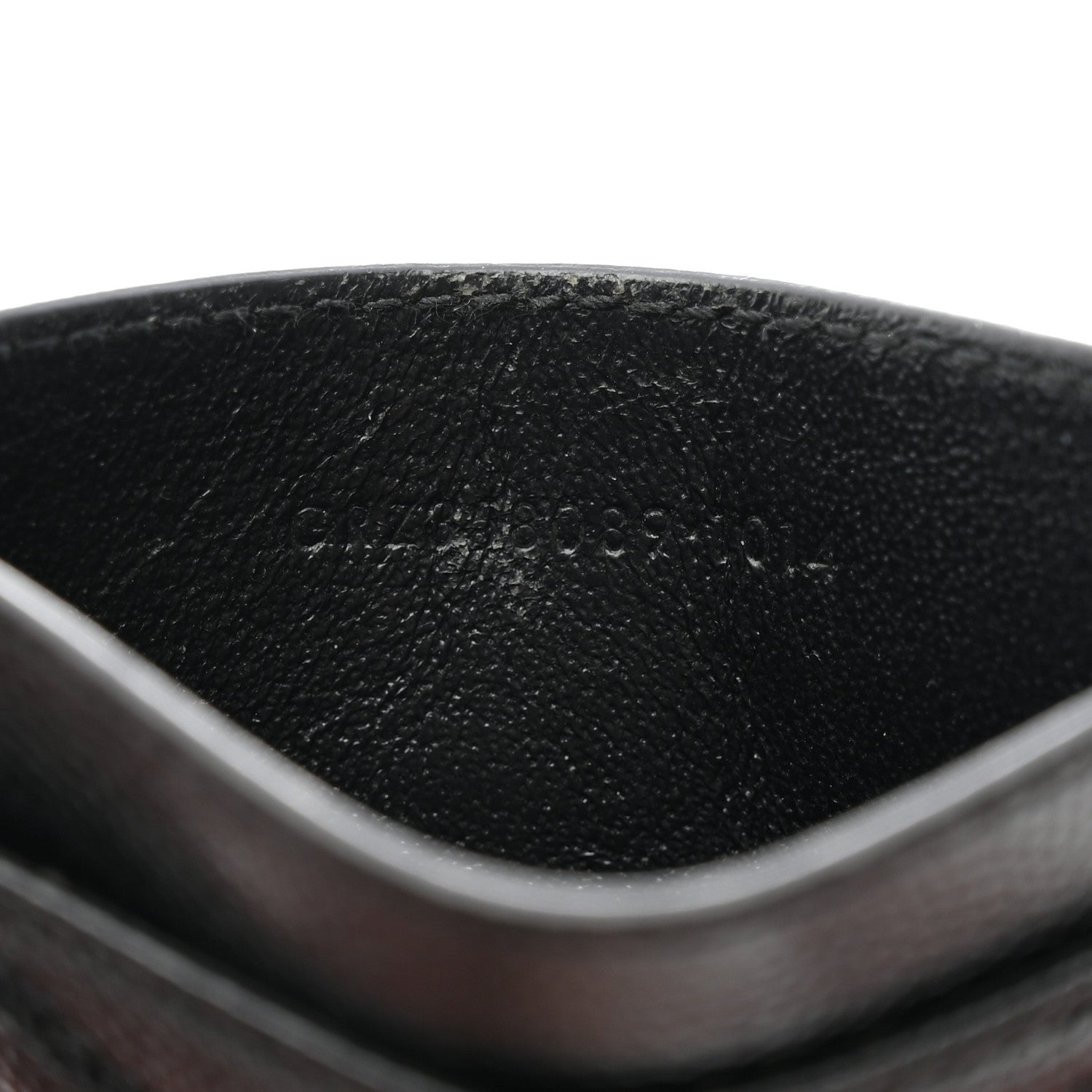 Saint Laurent Grain De Poudre Matelasse Chevron Monogram Credit Card Case Black 7 of 7
