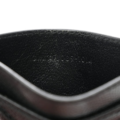 Saint Laurent Grain De Poudre Matelasse Chevron Monogram Credit Card Case Black 7 of 7