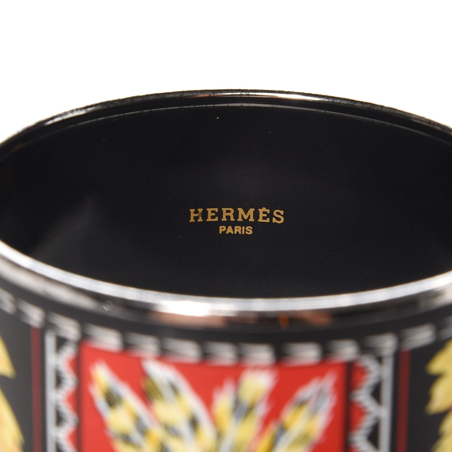 Hermes Enamel Printed Brazil Extra Wide Bracelet 62 4 of 4