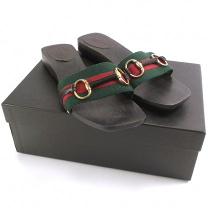 Gucci Black Stripe Wooden Slide Sandals 9 4 of 8