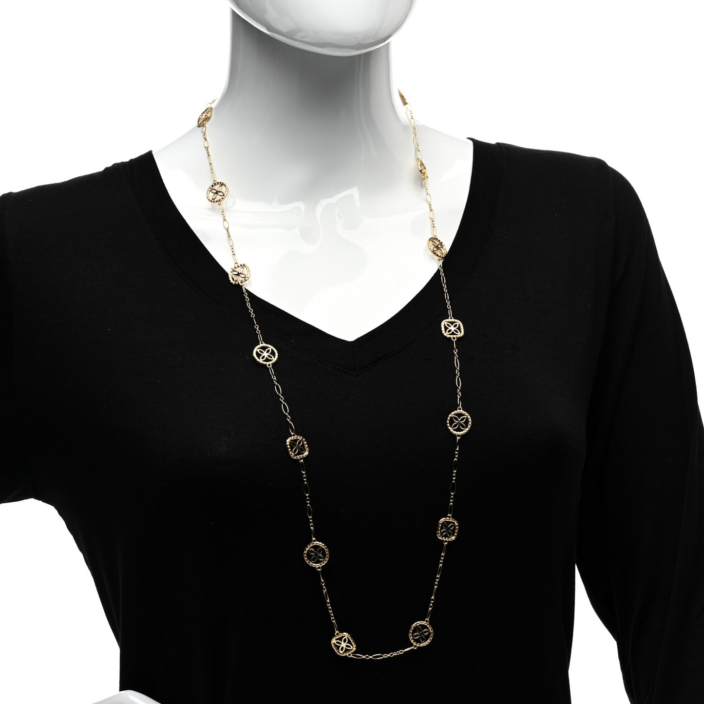 18K Yellow Gold Batu Kawung Station Necklace