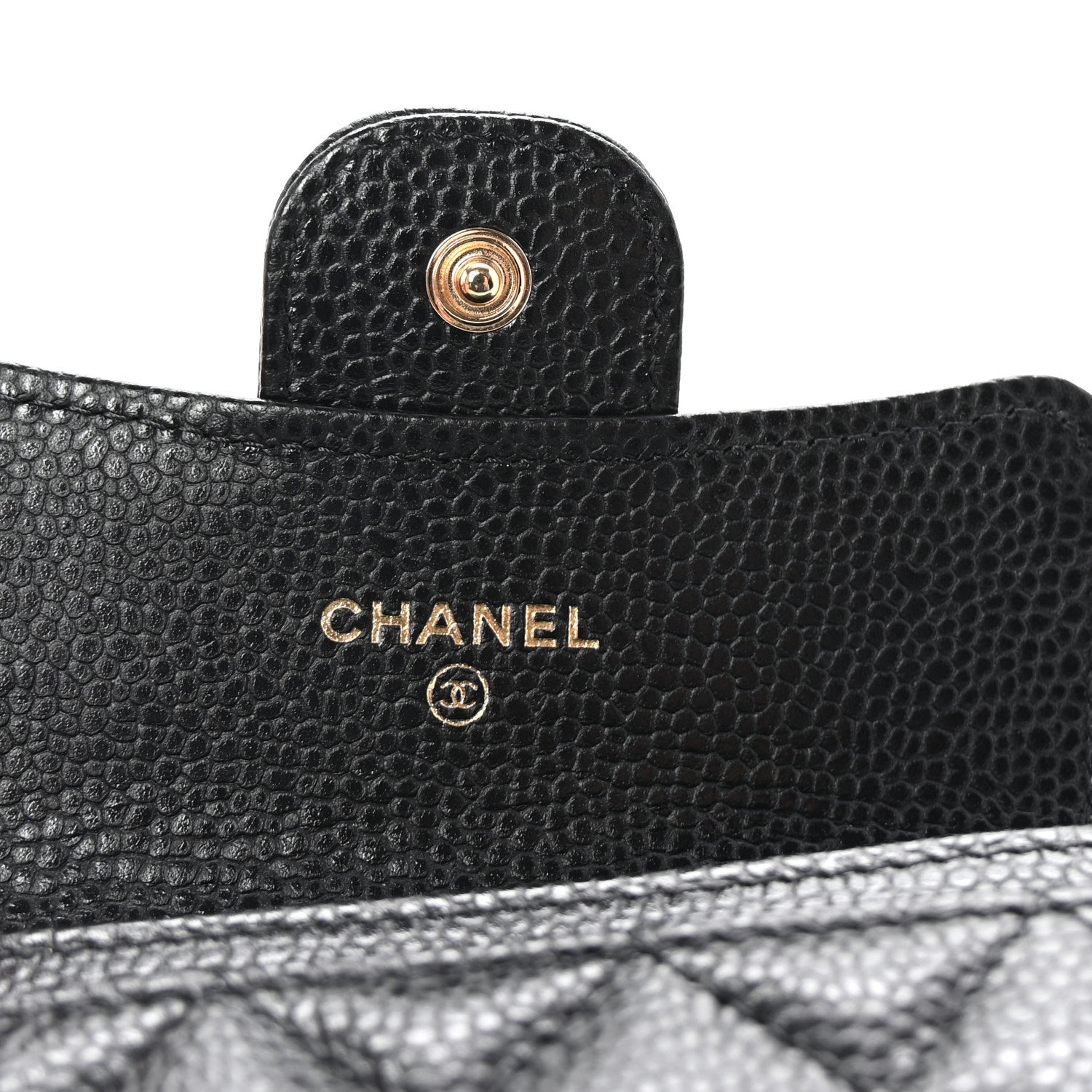 Chanel Caviar Quilted Flap Card Holder Wallet Black 6 of 9