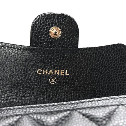Chanel Caviar Quilted Flap Card Holder Wallet Black 6 of 9