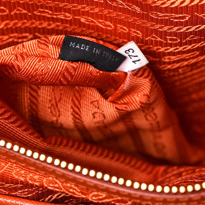 Prada Saffiano Lux Double Handle Shopping Tote Papaya 7 of 18
