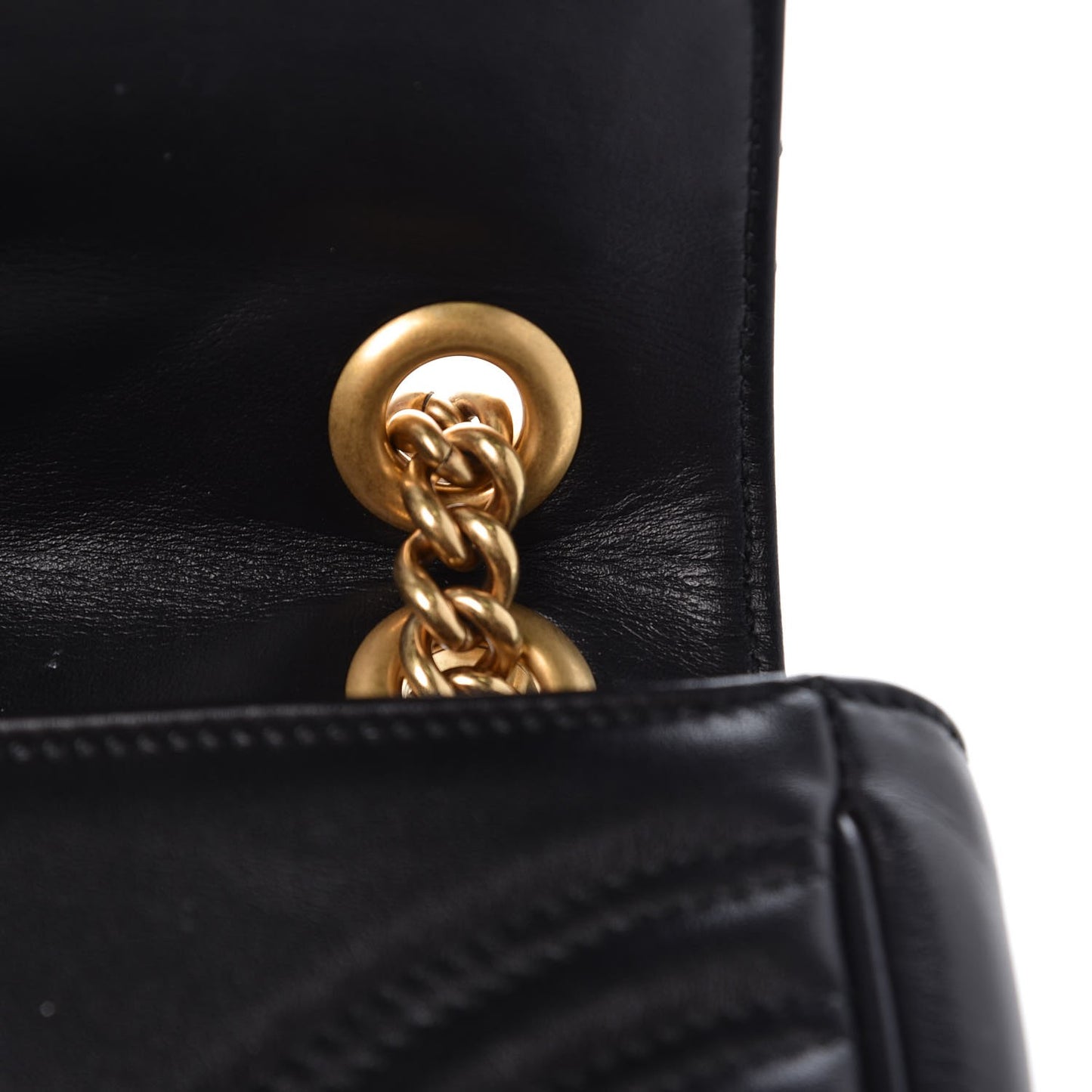 Calfskin Matelasse Mini GG Marmont Shoulder Bag Black
