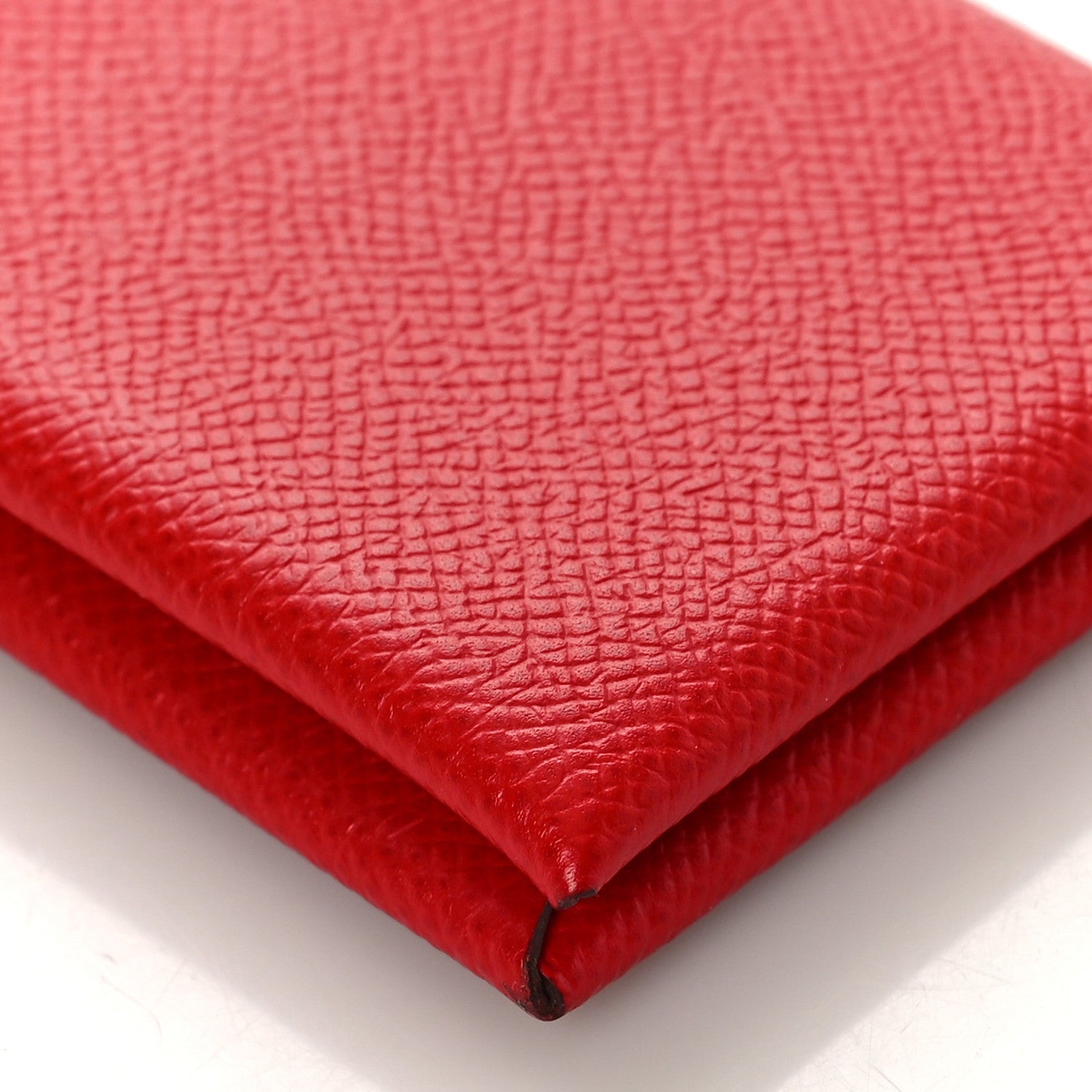 Hermes Epsom Calvi Card Case Rouge Casaque 8 of 8