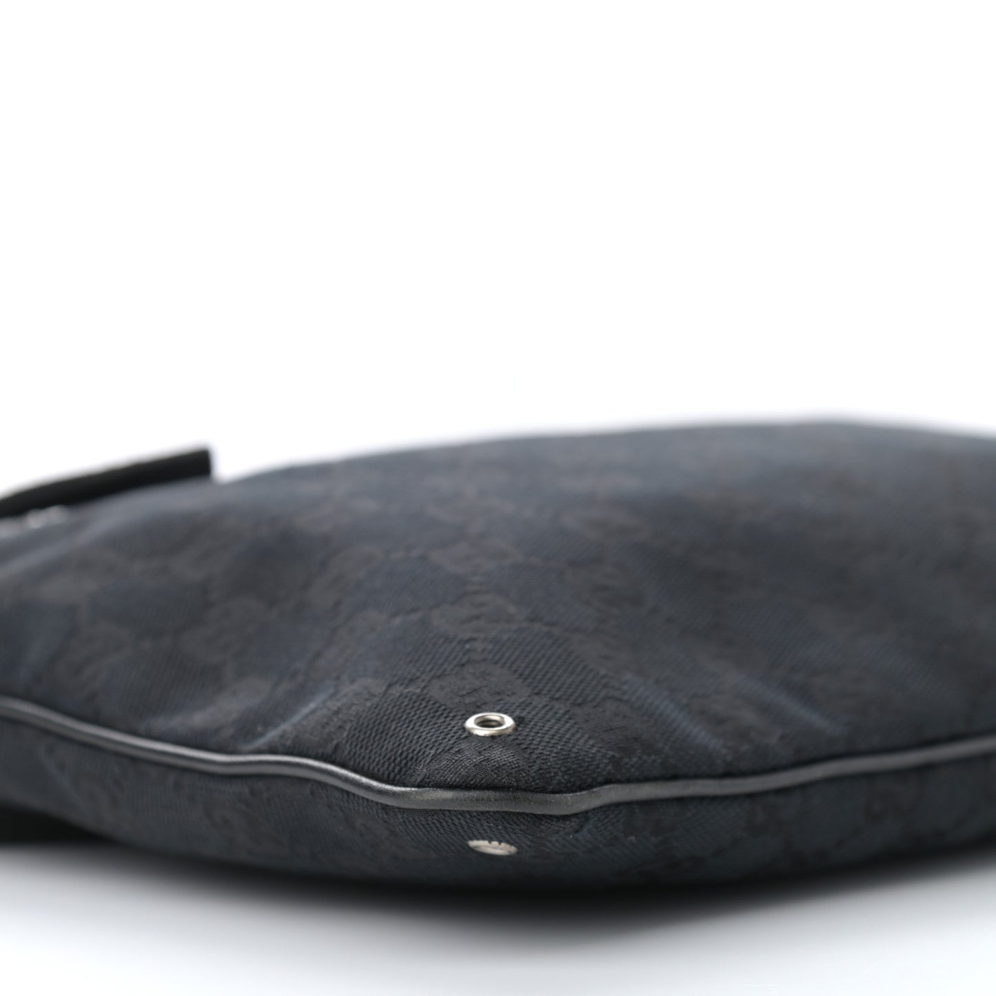 Monogram Flat Messenger Bag Black