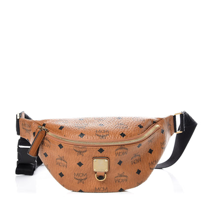 MCM Visetos Small Fusten Belt Bag Cognac 1 of 9