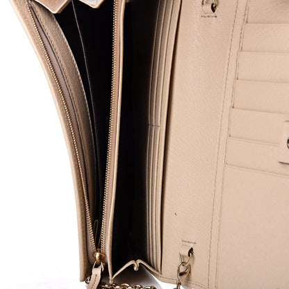 Gucci Monogram Metal Bar Chain Wallet Beige 5 of 7