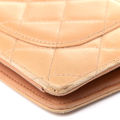 Chanel Lambskin Quilted Yen Wallet Beige 15 of 23