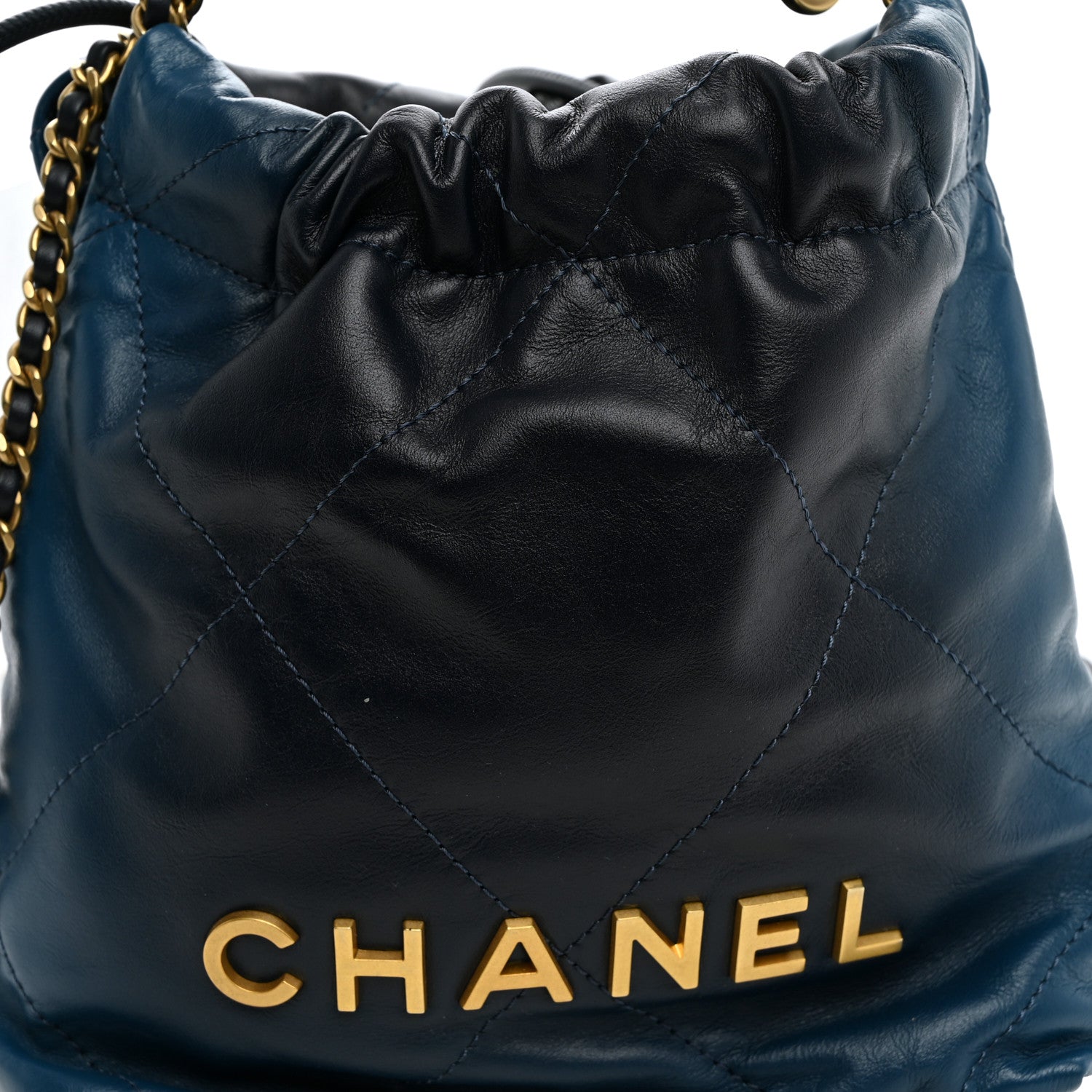 Chanel Shaded Calfskin Quilted Mini Chanel 22 Blue Dark Blue 8 of 10