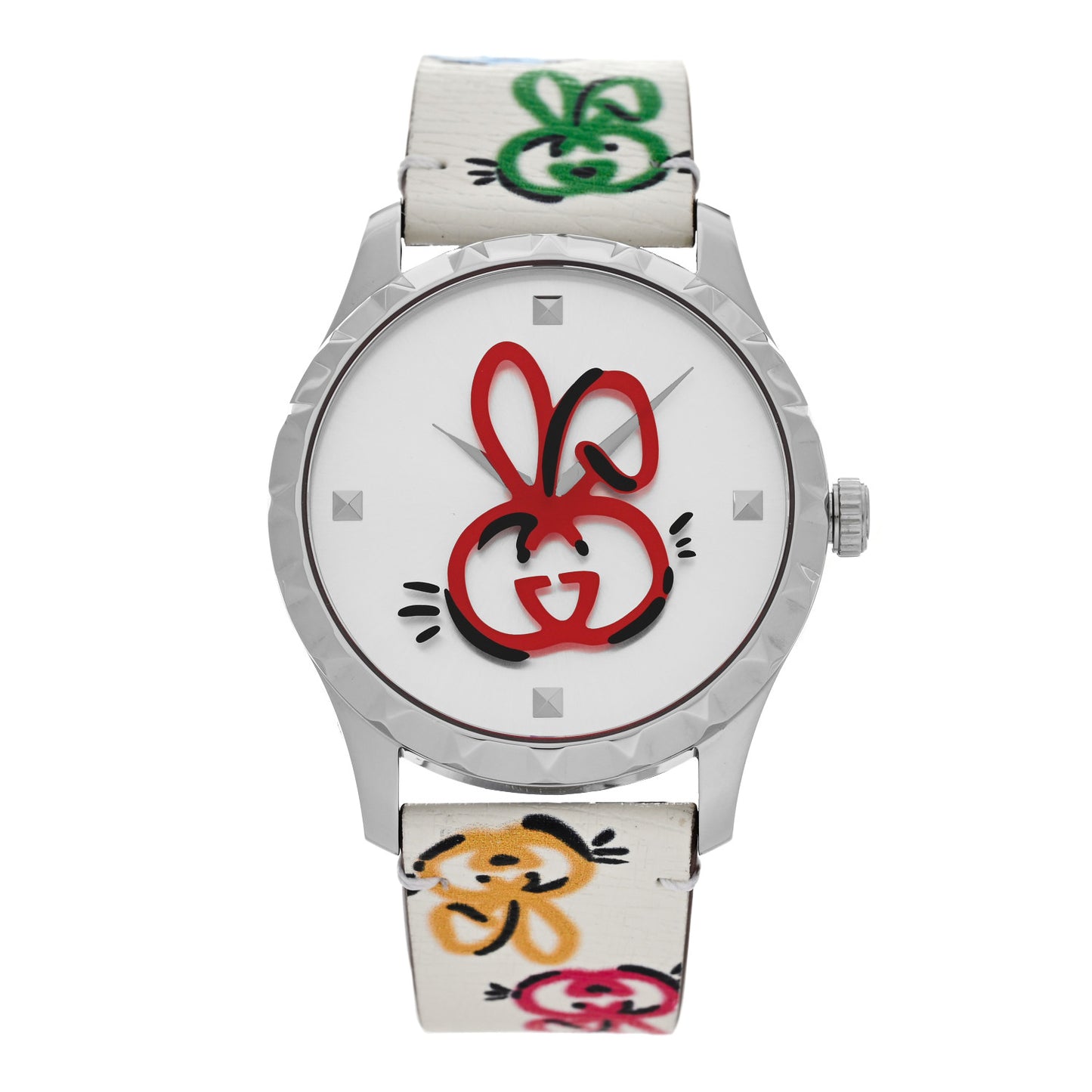 Stainless Steel Calfskin 38mm G-Timeless Capsule Collection Rabbit Quartz Watch