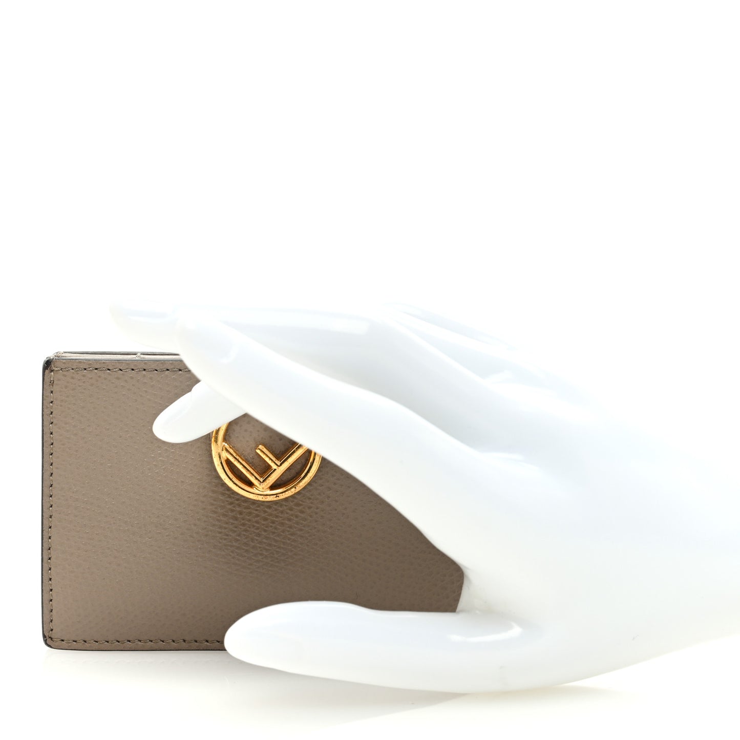 Vitello Cruise F is Fendi Gusseted Card Holder Tortora