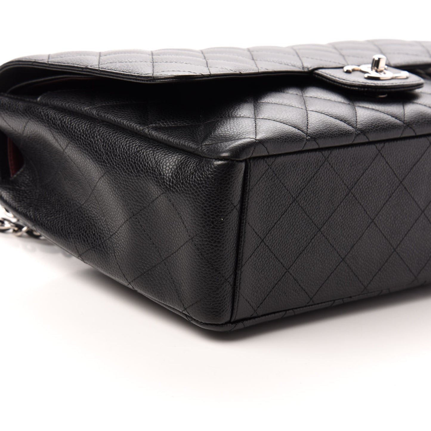 Caviar Quilted Maxi Double Flap Black