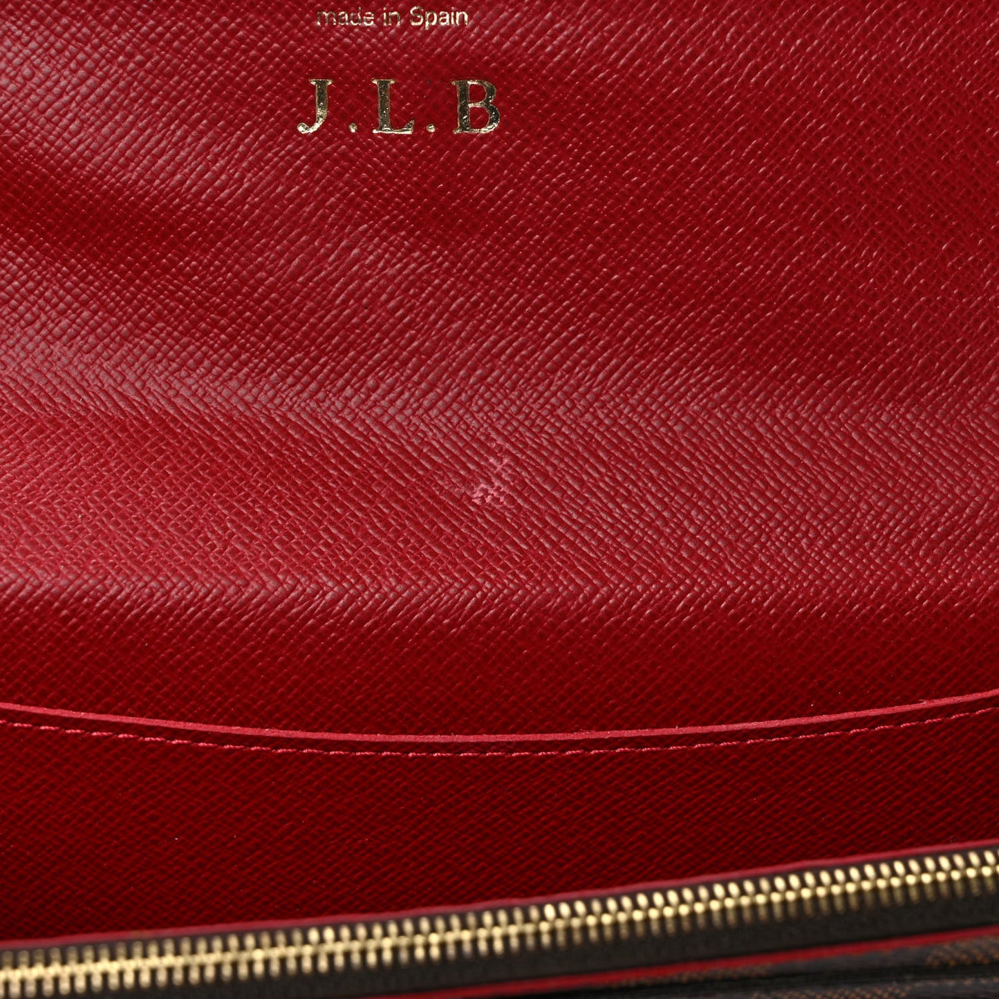 Damier Ebene Caissa Wallet Cherry