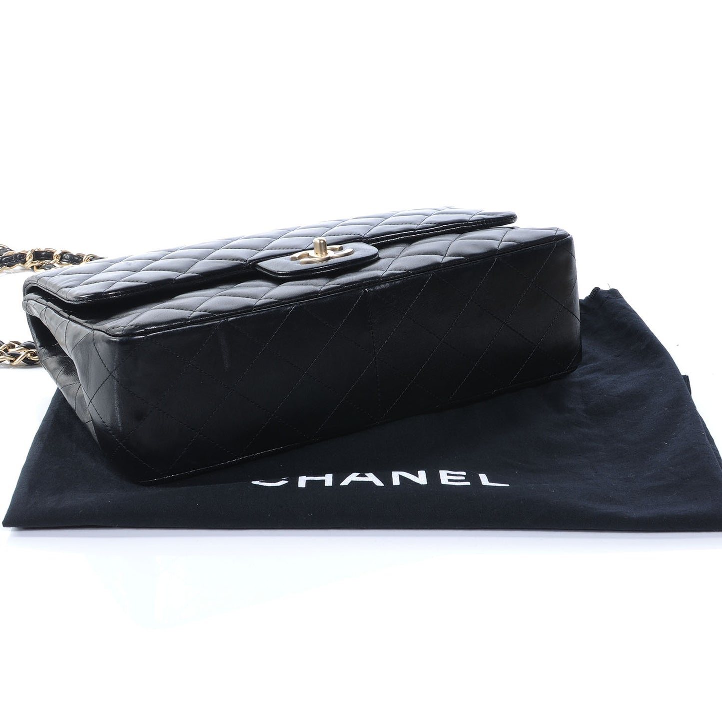 Lambskin Jumbo Single Flap Black