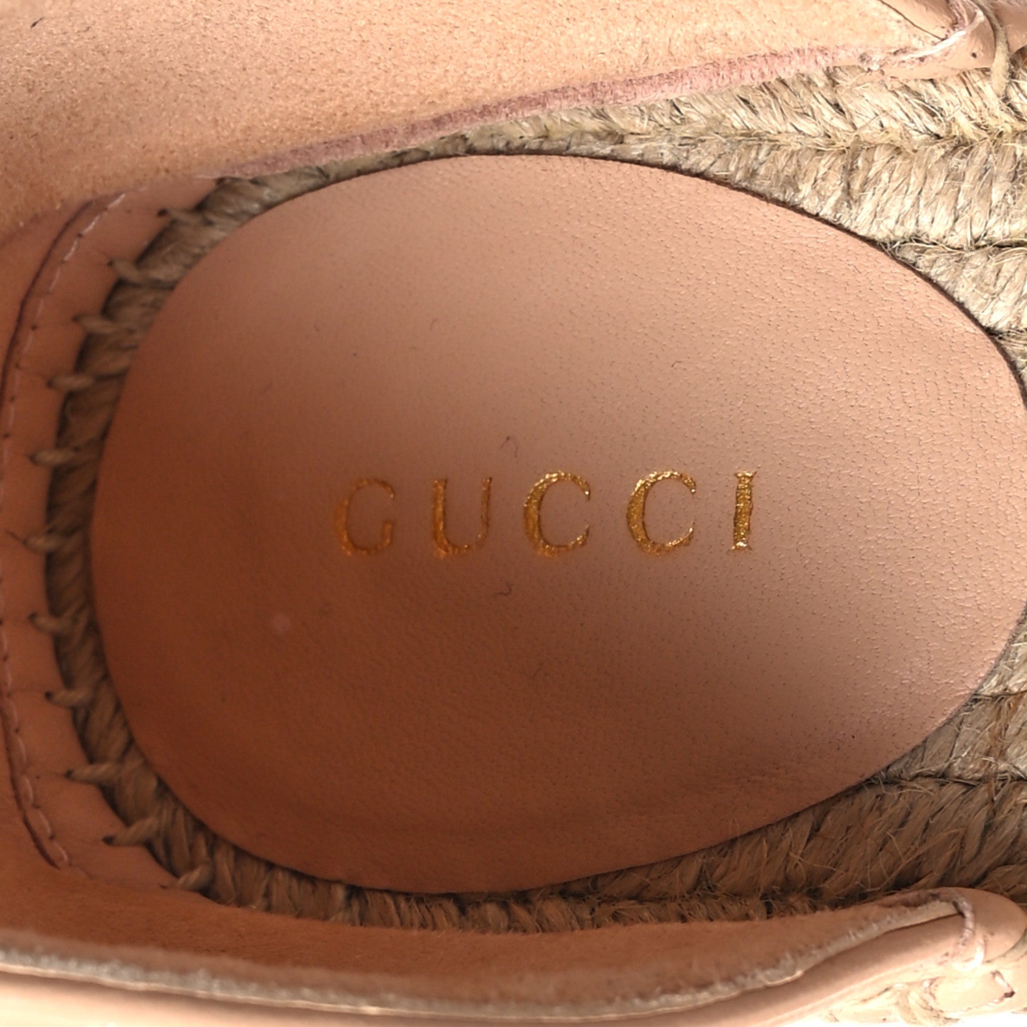Gucci Nappa Matelasse GG Marmont Ankle Wrap Platform 35/120mm Espadrille Wedges 41 Skin Rose 8 of 8