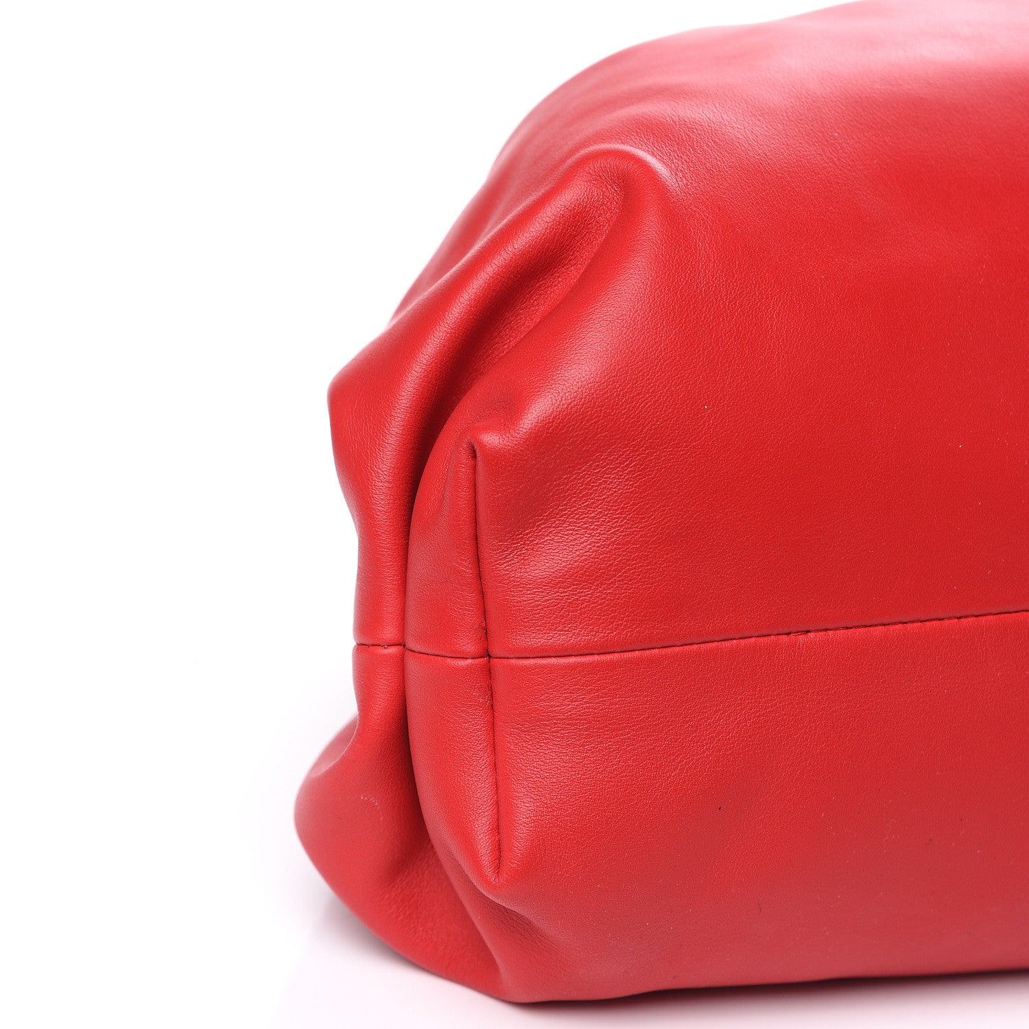 Bottega Veneta Smooth Butter Calf The Pouch Oversized Clutch Bright Red 9 of 10