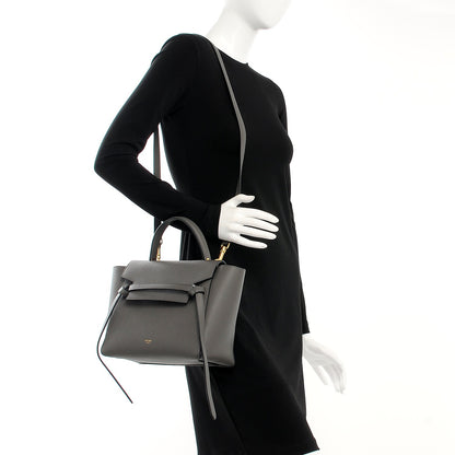 Celine Baby Grained Calfskin Micro Belt Bag Grey 2 of 10