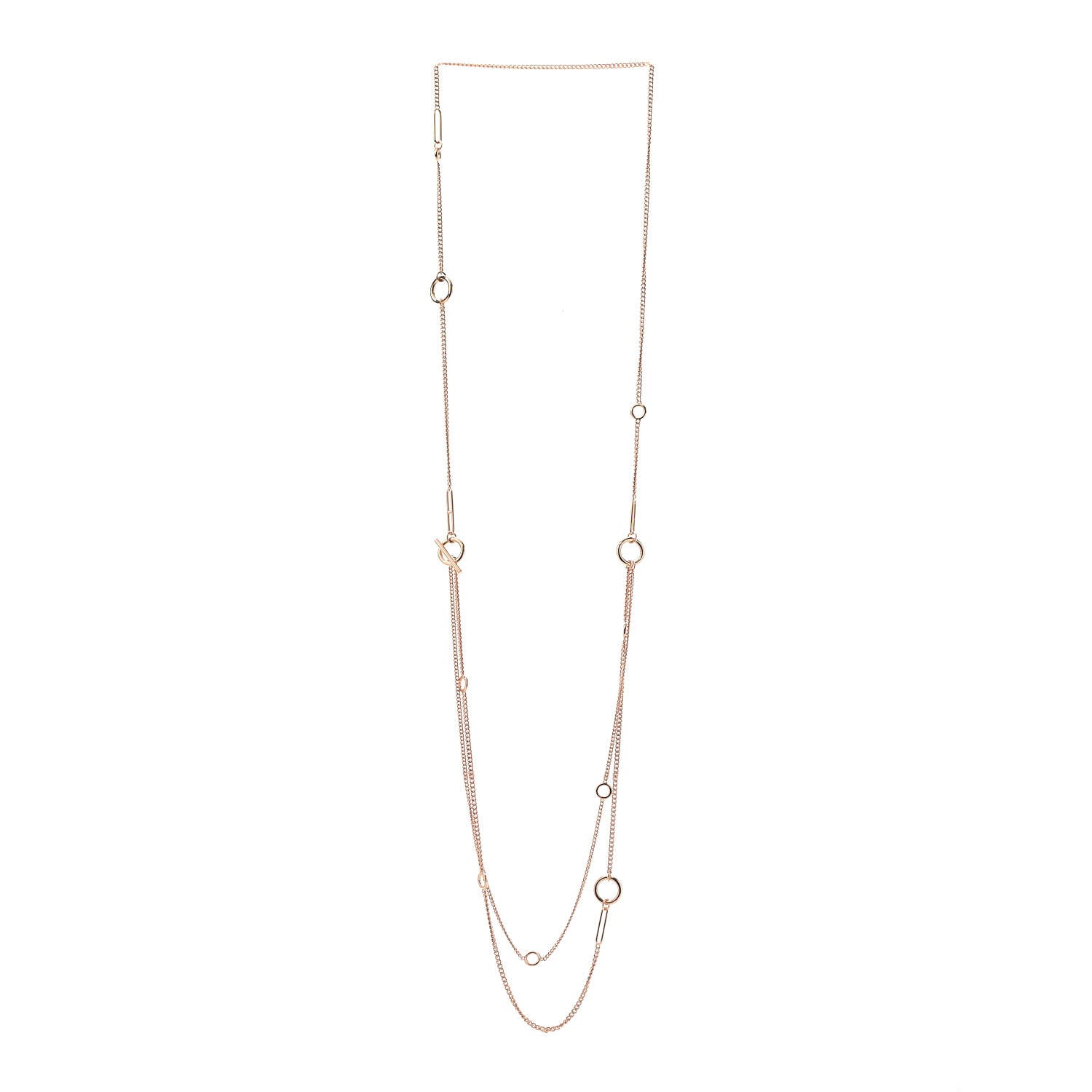 Hermes 18K Rose Gold Echappee Extra Long Necklace 3 of 5
