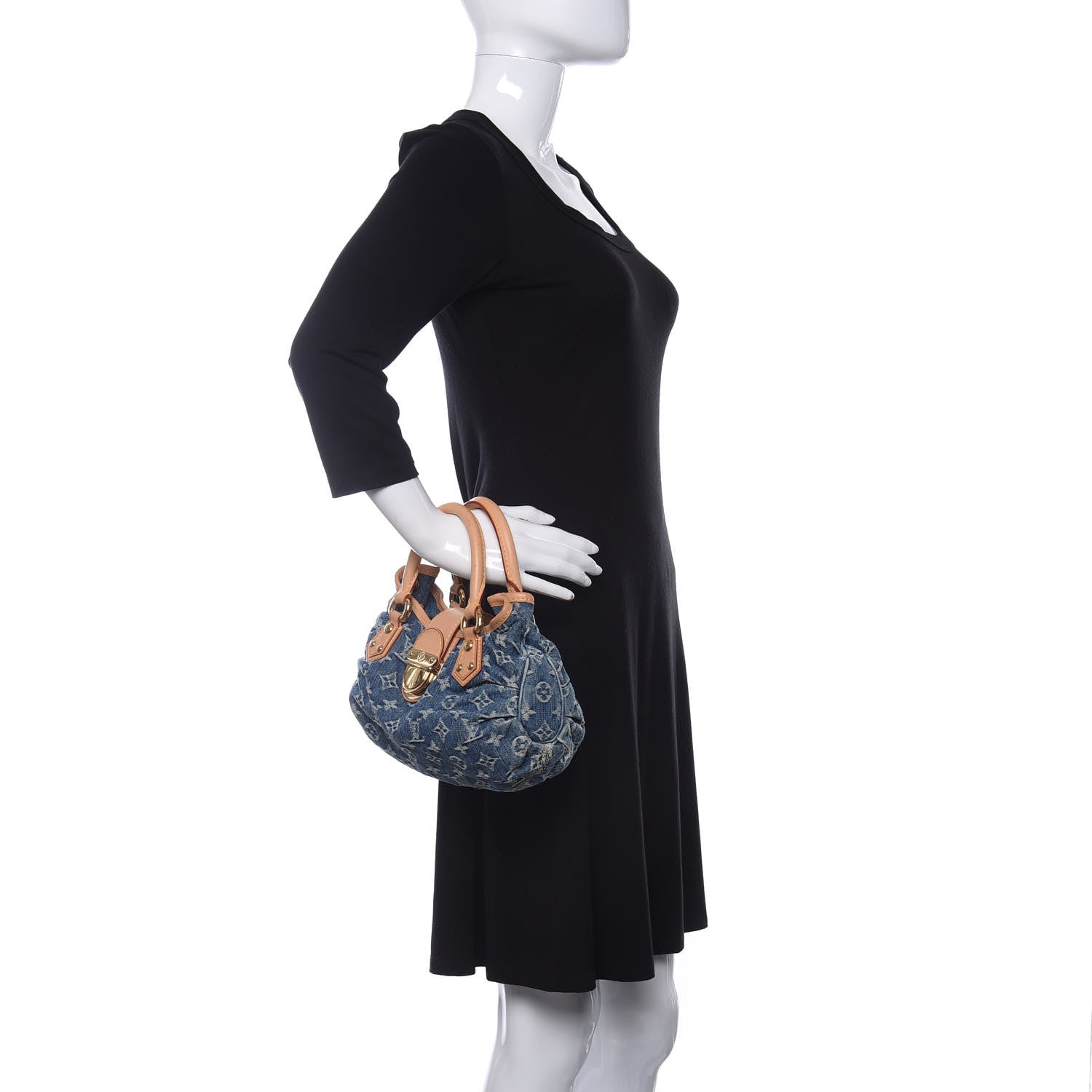 Louis Vuitton Monogram Denim Pleaty Blue 2 of 12