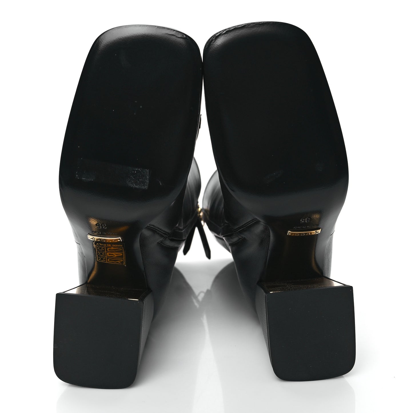 Nappa Horsebit Ankle Boots 35 Black