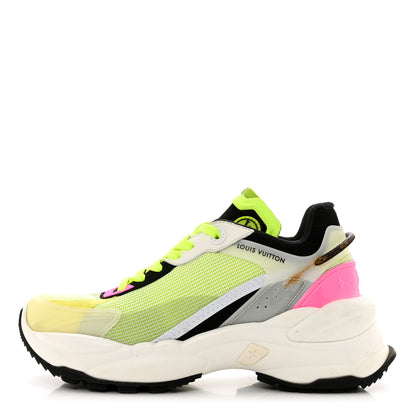 Louis Vuitton Monogram Calfskin Run 55 Sneakers 36 Pink White Yellow 1 of 10