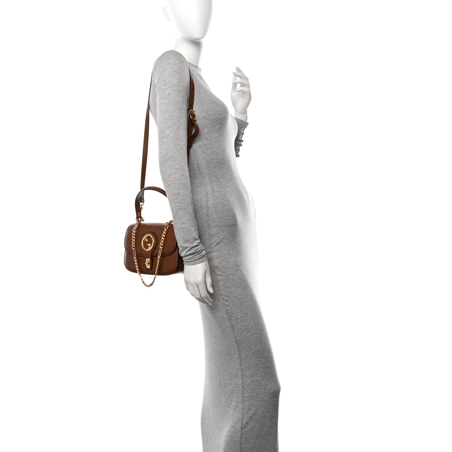 Gucci Roxy Calfskin Small Blondie Top Handle Shoulder Bag Cuir 2 of 11