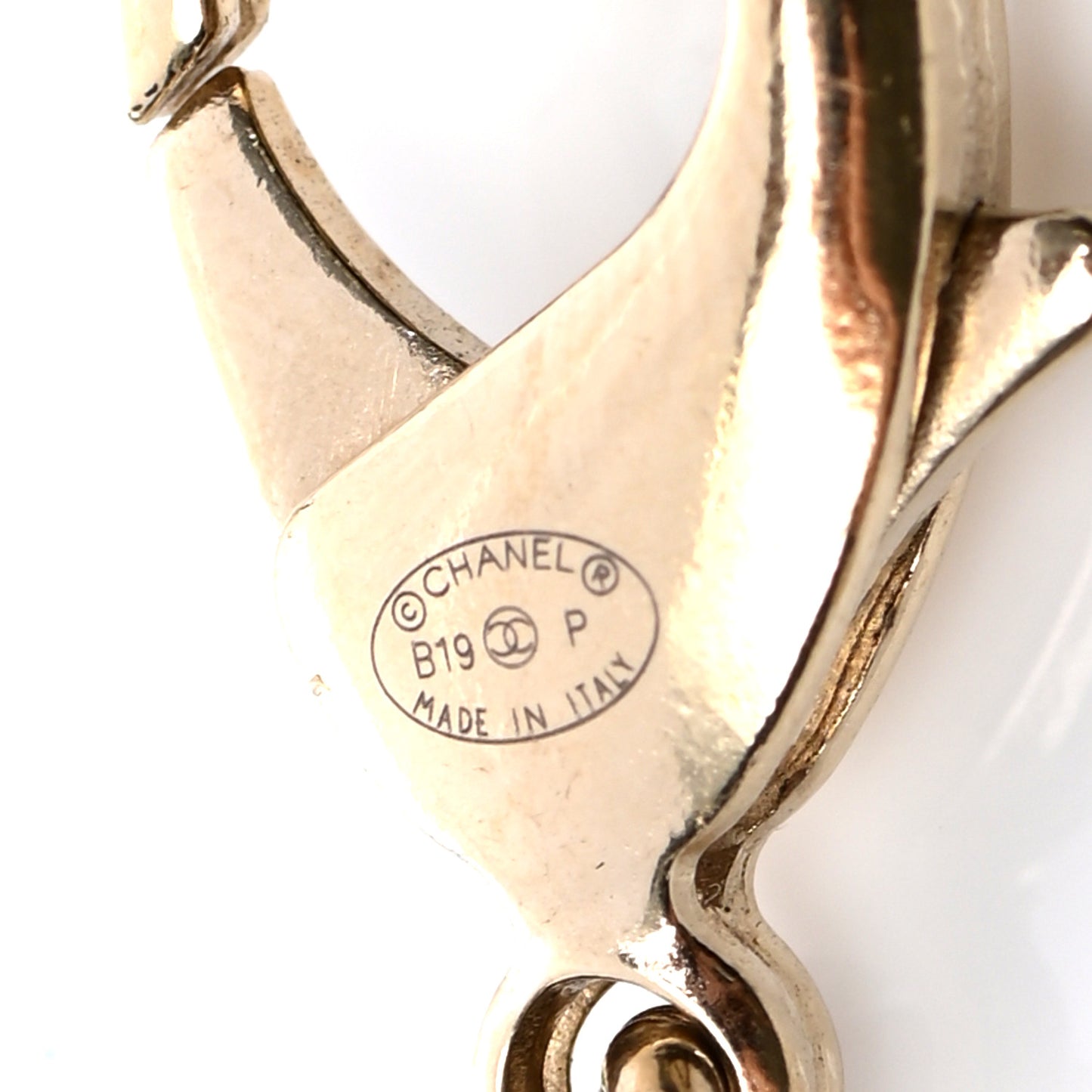 Metal Strass Crystal Chain Logo Belt Gold