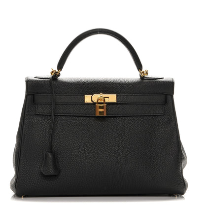 Hermes Togo Kelly Retourne 32 Black 1 of 23