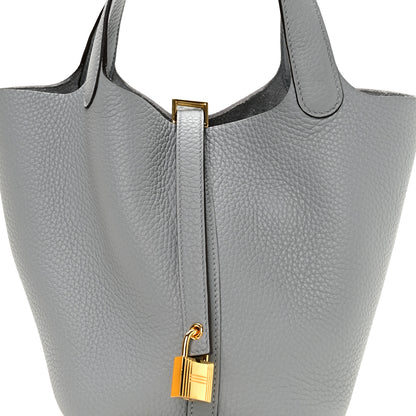 Hermes Taurillon Clemence Picotin Lock 18 PM Gris Pantin 8 of 13