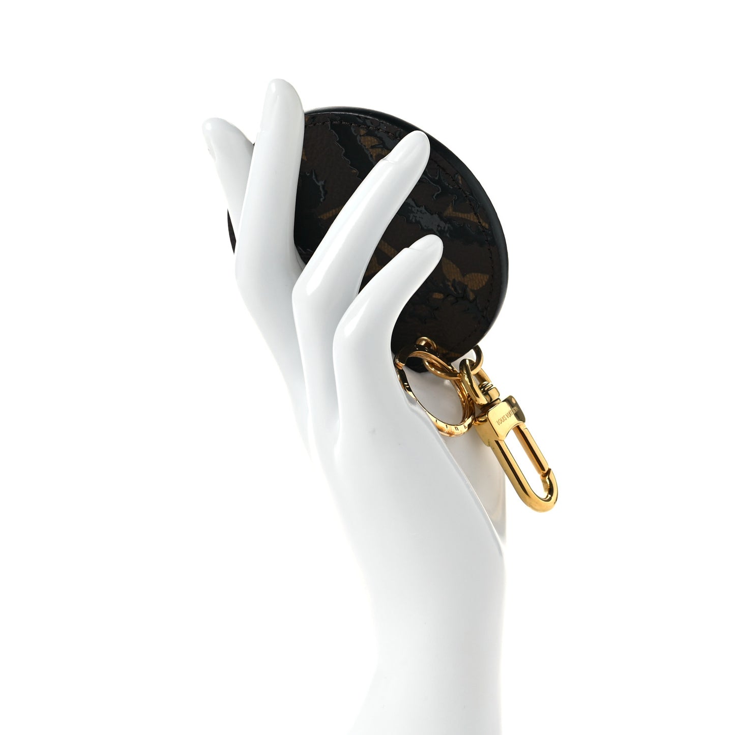 Monogram Blossom Bag Charm Key Holder Black
