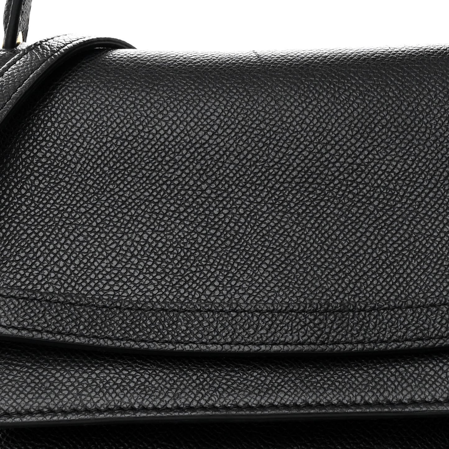 Grained Calfskin Micro Belt Bag Black