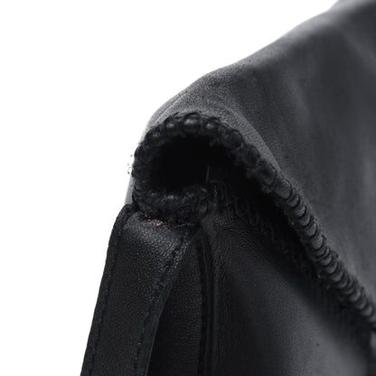Hermes Lambskin Tassel Envelope Crossbody Black 4 of 4