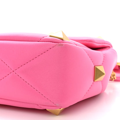 Valentino Garavani Nappa Medium Roman Stud Shoulder Bag Feminine Pink 9 of 9