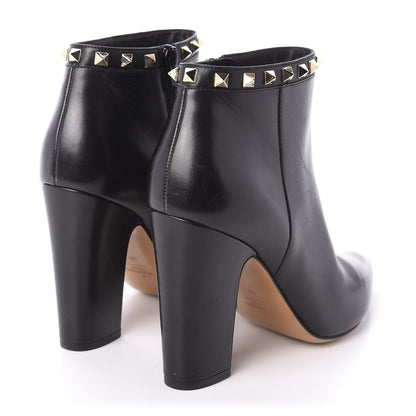 Valentino Garavani Calfskin Rockstud 100mm Ankle Boots 40 Black 4 of 8