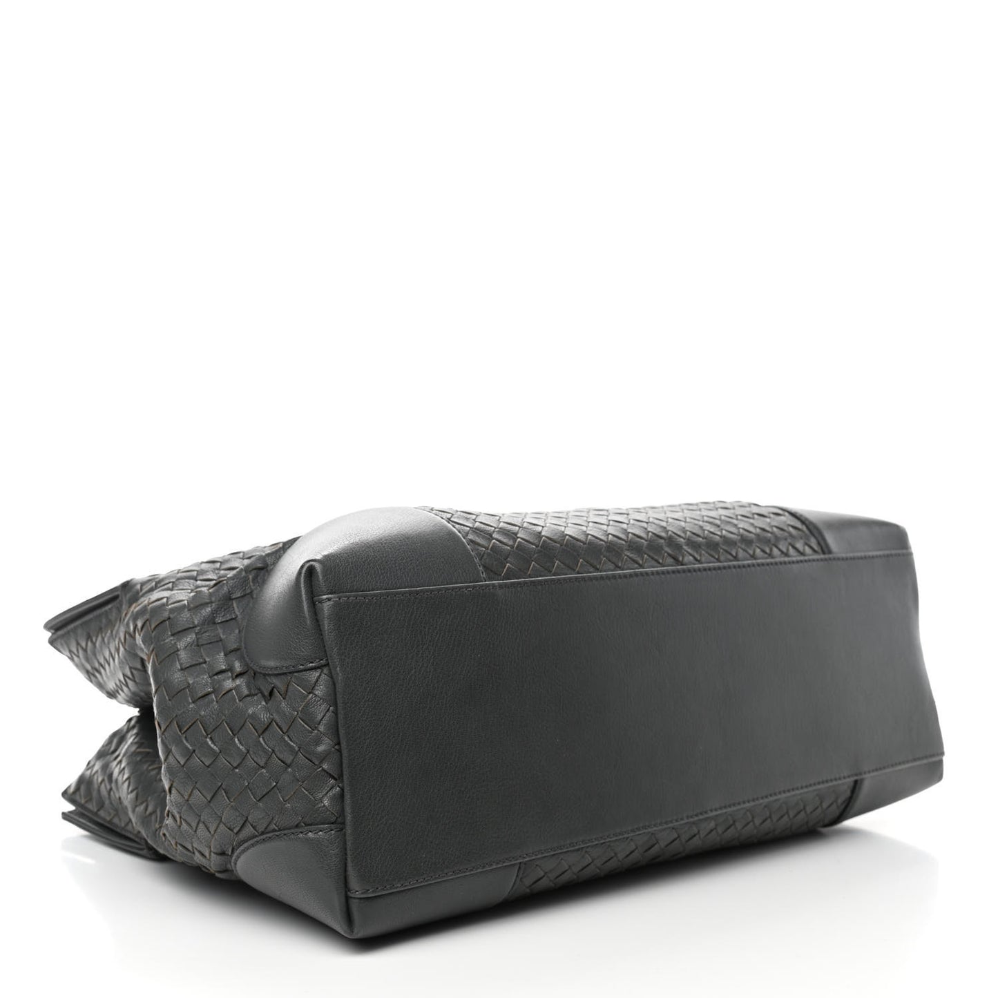 Nappa Intrecciato Large Top Handle Tote Grey