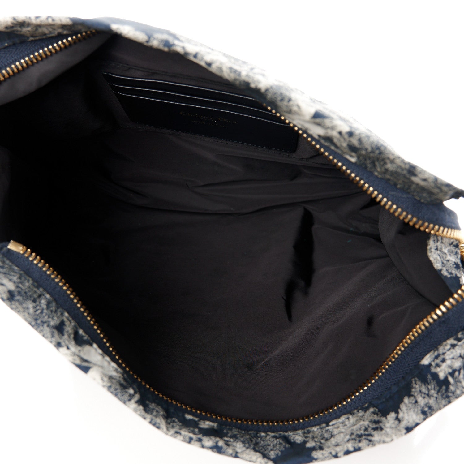 Christian Dior Technical Fabric Toile De Jouy Reverse Diortravel Zipped Pouch Blue Multicolor 5 of 10