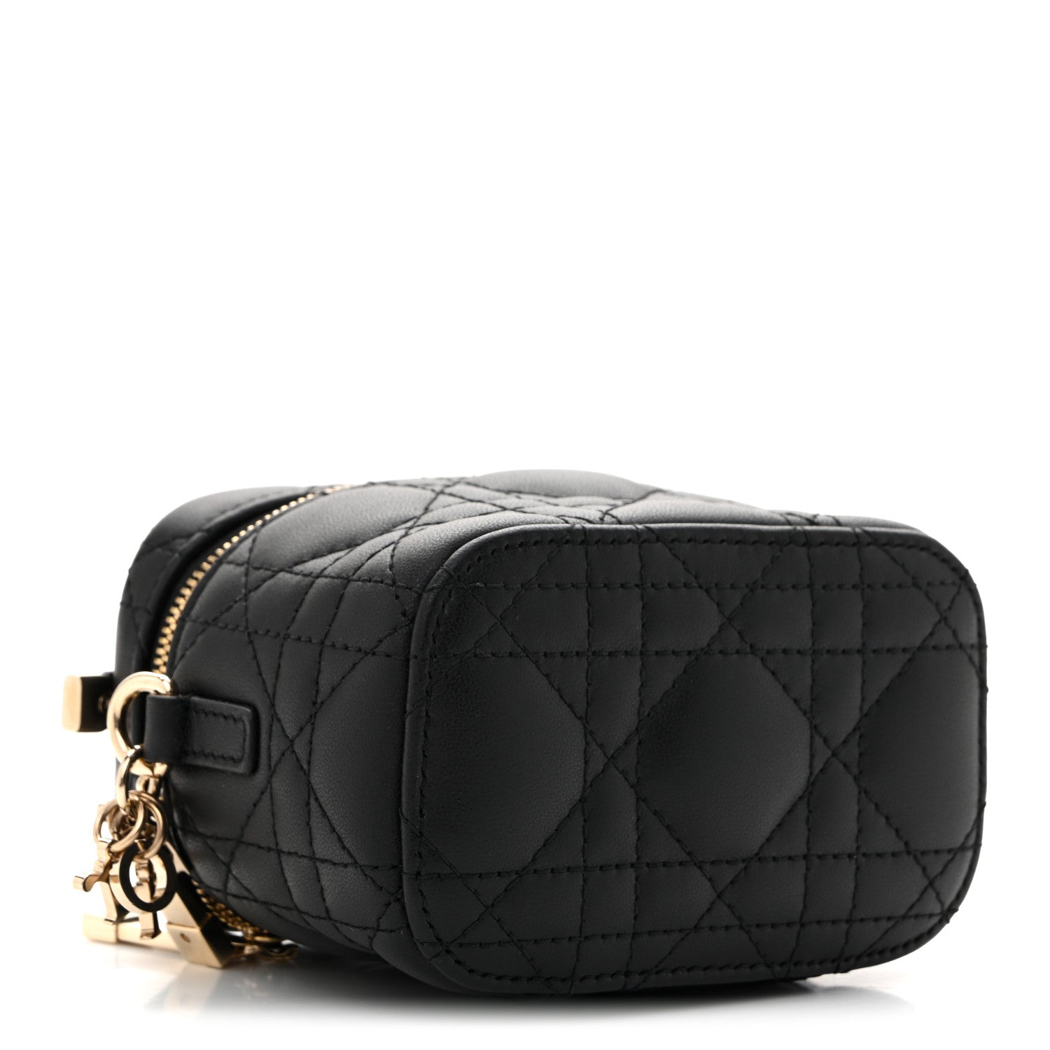 Christian Dior Lambskin Cannage Micro Lady Dior Vanity Case Black 4 of 13