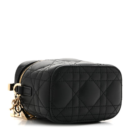 Christian Dior Lambskin Cannage Micro Lady Dior Vanity Case Black 4 of 13