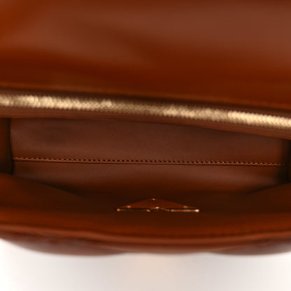 Louis Vuitton Lambskin Malletage Top Handle GO-14 MM Tan 6 of 10