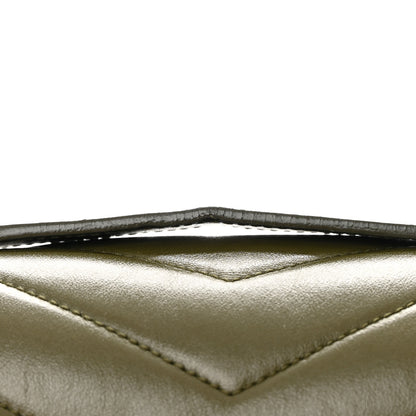Saint Laurent Calfskin Y Quilted Monogram Medium Loulou Chain Satchel Military Olive 15 of 17