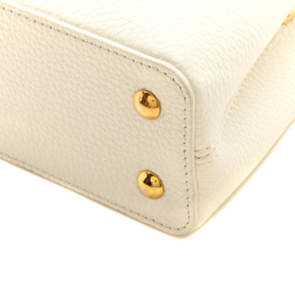 Louis Vuitton Taurillon Ayers Capucines Mini White Snow White 9 of 9