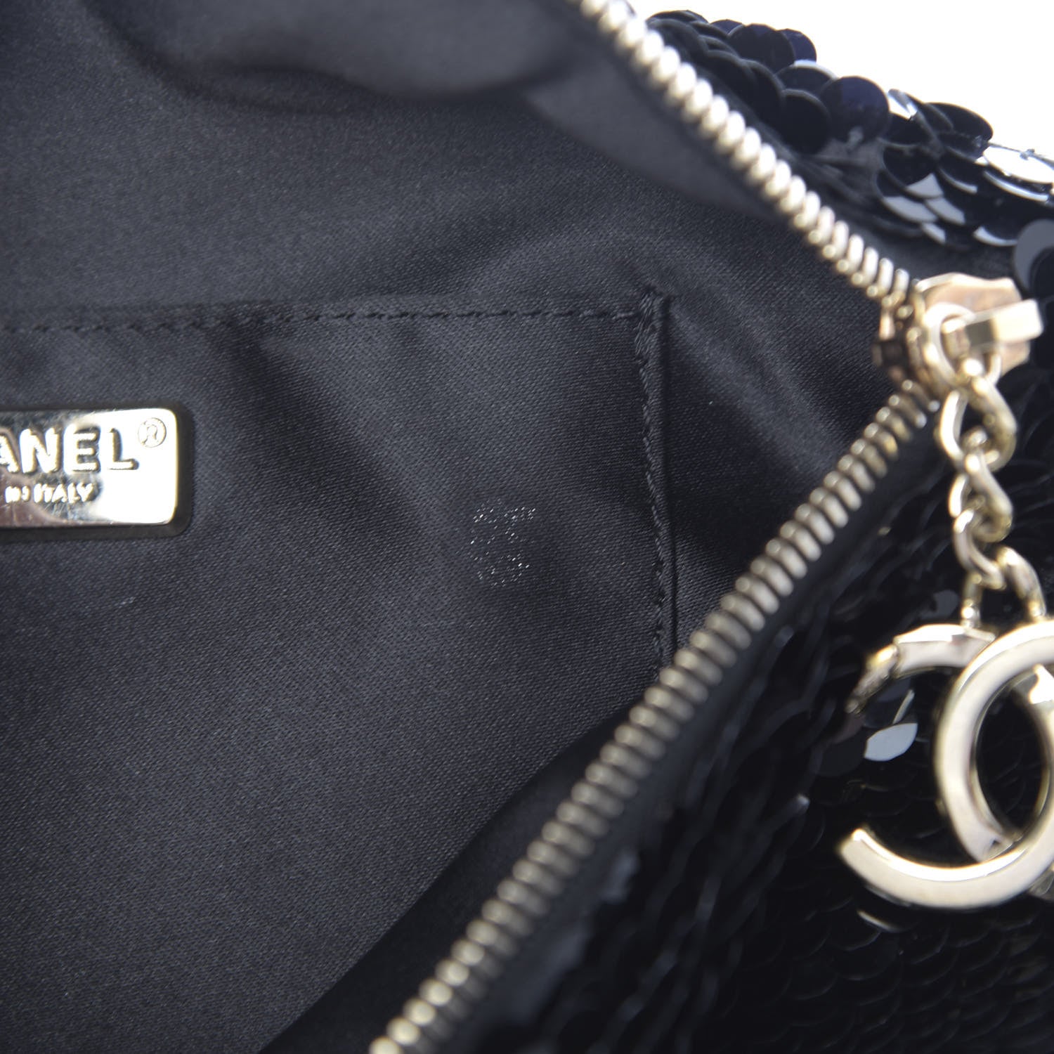 Chanel Sequin Calfskin Sparkling City Waist Bag Fanny Pack Black 8 of 13