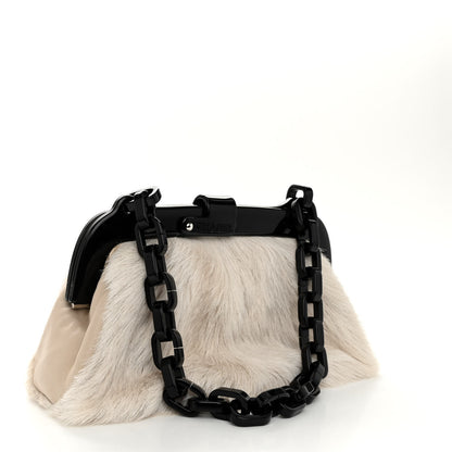 Chanel Rabbit Fur N°5 Frame Bag Beige 3 of 12